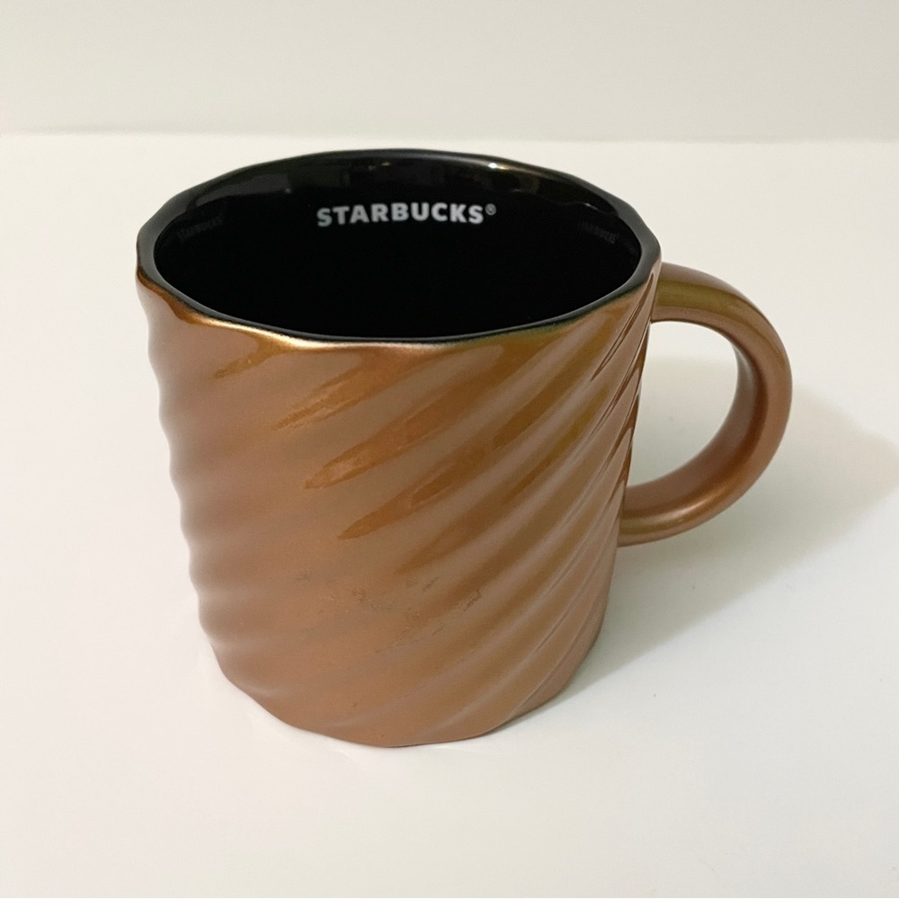Starbucks 2024 Bronze Copper Swirl Metallic Mug 14oz